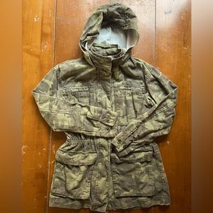 Universal Threads, camo rain coat.